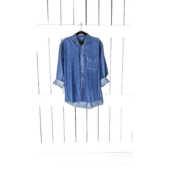 Van Heusen Shirts Van Heusen Button Down Denim Chambray Jean